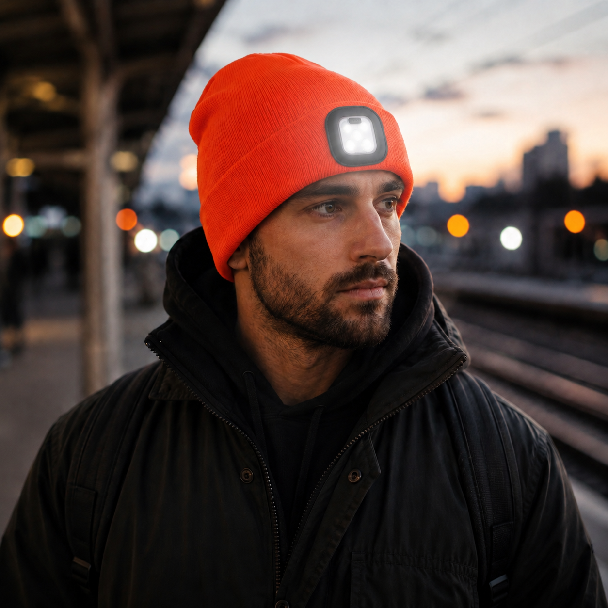 NightBeam™ Rechargeable LED Beanie