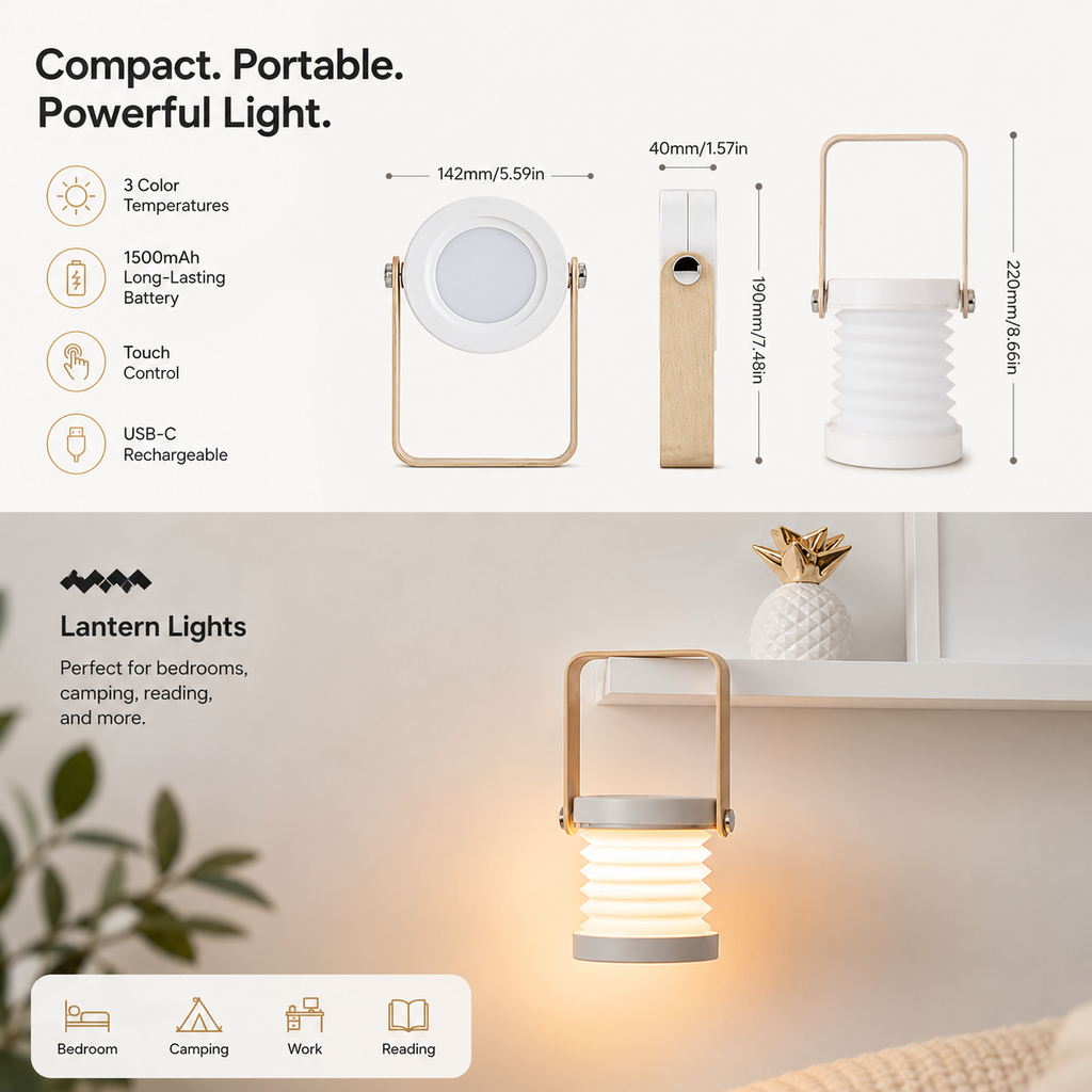 C-Glow™ Rechargeable Touch Lantern